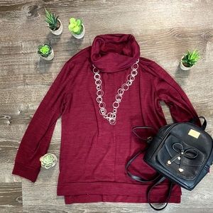 Maroon Long Sleeve Blouse